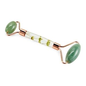 FLORAL GREEN STONE FACE ROLLER